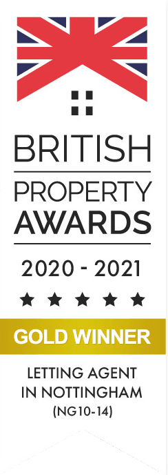 British Property Awards 2020 - 2021 - Letting Agent in Nottingham - Gold Winner