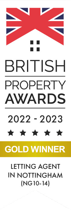 British Property Awards 2022 - 2023 - Letting Agent in Nottingham - Gold Winner